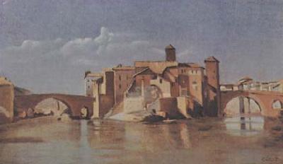 Jean Baptiste Camille  Corot Ile et pont San Bartolomeo (mk11) oil painting picture